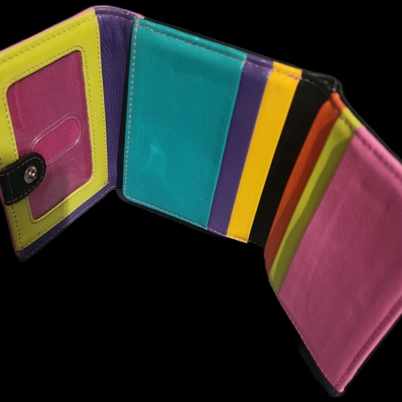 Colorful Tri-Fold RFID Wallet - Picture 4 of 8